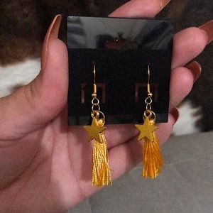 Star and tassel earrings